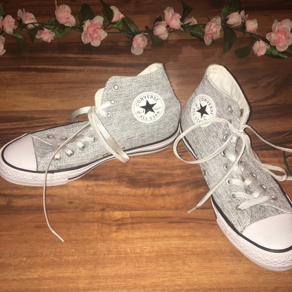 Converse Shoes - Gray Converse High Tops